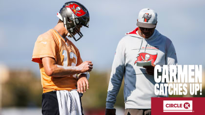 I always love the chance to do our morning show from @buccaneers training  camp. As I was putting on my new Mike Evans throwback jersey, the…