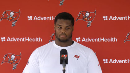 Tampa Bay Buccaneers guard Nick Leverett (60) watches action during warmups  before their game against the Tennessee Titans Saturday, Aug. 20, 2022, in  Nashville, Tenn. (AP Photo/Wade Payne Stock Photo - Alamy