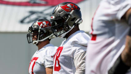 Tampa Bay Buccaneers offensive tackle Tristan Wirfs (78) on the sideline  during an NFL football game against the Carolina Panthers, Sunday, Dec. 26,  2021, in Charlotte, N.C. (AP Photo/Brian Westerholt Stock Photo - Alamy