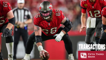 Nov 14, 2021; Landover, MD USA; Tampa Bay Buccaneers center Ryan Jensen  (66) prepares before an NFL game at FedEx Field. The Washington Football  Team Stock Photo - Alamy