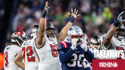 Tampa Bay Buccaneers quarterback Tom Brady (12) puts on his helmet during  the second half of an NFL football game against the New England Patriots,  Sunday, Oct. 3, 2021, in Foxborough, Mass. (