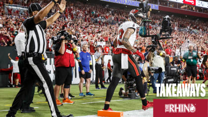 17 Nov 2002: The defense of the Tampa Bay Buccaneers celebrate during the  Bucs 23-10 victory over the Carolina Panthers at Raymond James Stadium in  Tampa, Florida. Mandatory Credit: Icon Sports Media (