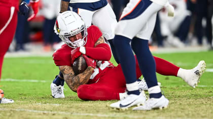 Wide receiver (82) Andre Baccellia of the Arizona Cardinals warms up before  playing against the Los Angeles Rams in an NFL football game, Sunday, Sept.  25, 2022, in Glendale, AZ. Rams won