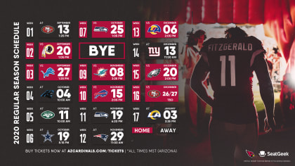 2020 Arizona Cardinals Schedule: Complete schedule, tickets and matchup  information for 2020 NFL Season