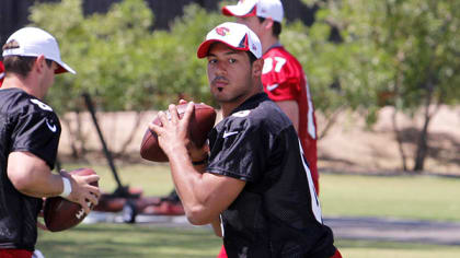 Virginia Tech quarterback Logan Thomas works on completing his legacy