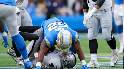 Khalil Mack sets the Chargers' sack record with 6 against the Raiders, his  former team