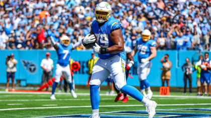 Los Angeles Chargers offensive tackle Trey Pipkins III (79) during the  first half of an NFL football game against the Arizona Cardinals, Sunday,  Nov. 27, 2022, in Glendale, Ariz. (AP Photo/Rick Scuteri