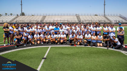 Rams and Chargers host surprise jersey unveiling for League of Champions  Girls Flag Football teams