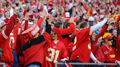 Young Broncos fan takes part in 'The Chop' at Arrowhead