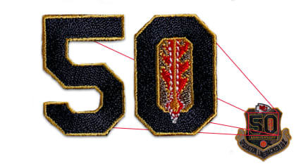 KANSAS CITY CHIEFS 50TH Anniversary Operation Linebacker Jersey Patch Super  Bowl