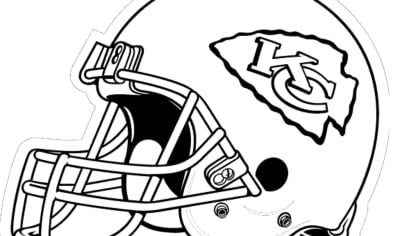 football helmet coloring page front view