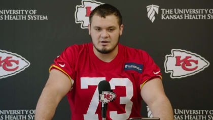 Kansas City Chiefs guard Nick Allegretti smiles after an AFC wild News  Photo - Getty Images