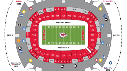 GEHA Field at Arrowhead Field Level Map