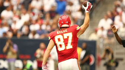 August 21, 2015: Kansas City Chiefs kicker Cairo Santos #5 is congratulated  by Kansas City Chiefs tight end Travis Kelce #87 after a 1st. extra point  in action during the pre-season NFL