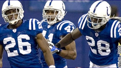 Baltimore Ravens' Ed Reed versus the Indianapolis Colts during AFC