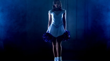 Colts cheerleaders unveil new uniforms