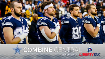 Arlington, United States. 26th Aug, 2023. Dallas Cowboys tight end Luke  Schoonmaker (86) celebrates a touchdown with another tight end Sean McKeon ( 84) during a NFL preseason season game between the Las