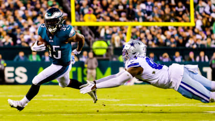 Philadelphia, Pennsylvania, USA. 16th Oct, 2022. October 16, 2022,  Philadelphia PA. Cowboys QB COOPER RUSH (10) is tackled by Eagles DT JAVON  HARGRAVE (97) during the game against the Cowboys. The Eagles