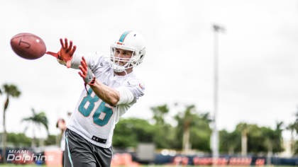 Tight End Mike Gesicki meets with the media