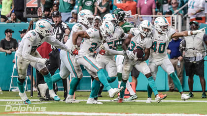 Miami Dolphins cornerback Nik Needham (40) walks onto the field with the  team before the start an NFL pre-season football game against the Atlanta  Falcons, Friday, Aug. 11, 2023, in Miami Gardens