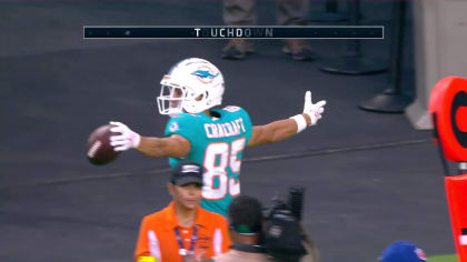 ZaQuandre White of the Miami Dolphins celebrates with Erik