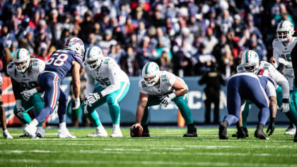 Miami Dolphins offensive tackle Ryan Hayes (76) and Houston Texans