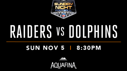 Miami Dolphins at Las Vegas Raiders Countdown to Kickoff