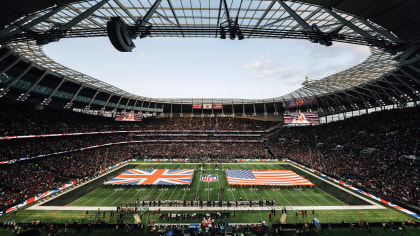 General view as the national anthems are prior to kick-off of the match  which is part of the NFL London Games at Tottenham Hotspur Stadium, London.  Picture date: Sunday October 17, 2021