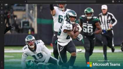 How did Eagles RB Miles Sanders react to his teammates running 46