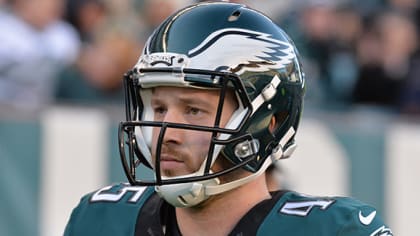 Philadelphia Eagles long snapper Rick Lovato warms up prior to the