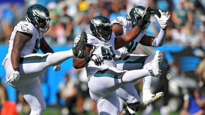 Eagles' Darius Slay, Steven Nelson combine for 3 INT's vs. Panthers