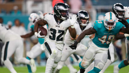 Philadelphia Eagles linebacker Patrick Johnson (48) tackles Miami Dolphins  quarterback Tua Tagovailoa (1) during the first