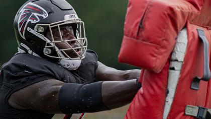 Atlanta Falcons defensive tackle Timmy Horne (93) runs onto the