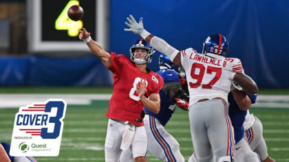 New York Giants linebacker Carter Coughlin (52) walks off the field after  an NFL football game against the Washington Commanders Sunday, Dec. 4,  2022, in East Rutherford, N.J. (AP Photo/Adam Hunger Stock