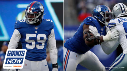 New York Giants inside linebacker Tae Crowder (48) in coverage during an  NFL football game against the Dallas Cowboys, Sunday, Dec. 19, 2021, in  East Rutherford, N.J. The Dallas Cowboys defeated the