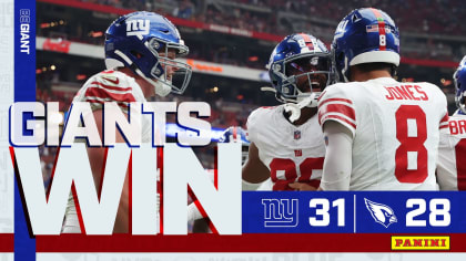 Giants rally from 21-point deficit to defeat Cardinals 31-28