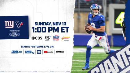 10 things to watch in Giants vs. Texans