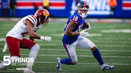 How did Isaiah Hodgins come to star for Giants in win over Vikings?