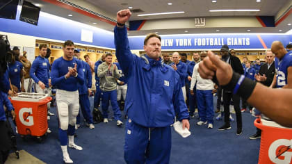 Postgame locker room celebration