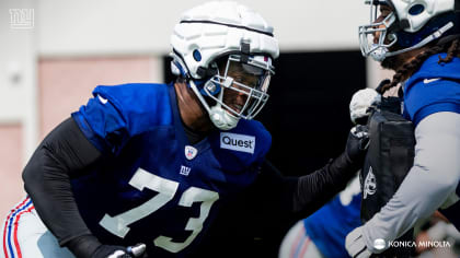 Rookie Evan Neal feels comfortable back in No. 73