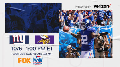 Vikings vs. Giants Week 5: How to watch, stream, TV, radio, and more