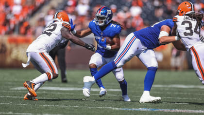 New York Giants running back Gary Brightwell in action before an