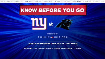 Giants vs. Panthers Gameday Guide