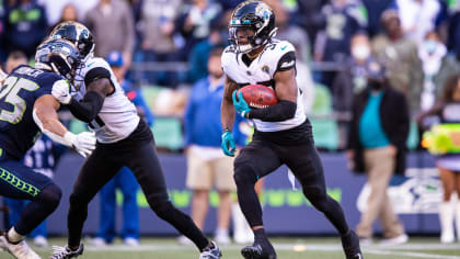 Jacksonville Jaguars tight end Luke Farrell (89) runs with the ball during  an NFL preseason football game against the Las Vegas Raiders, Thursday,  Aug. 4, 2022, in Canton, Ohio. (AP Photo/Kirk Irwin