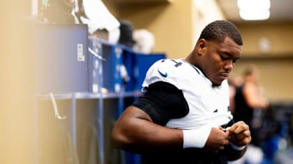 January 7, 2023: Jacksonville Jaguars linebacker Travon Walker (44) during  a game against the Tennessee Titans in Jacksonville, FL. Romeo T  Guzman/CSM/Sipa USA.(Credit Image: © Romeo Guzman/Cal Sport Media/Sipa USA  Stock Photo 