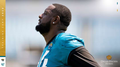 September 9, 2018 - East Rutherford, New Jersey, U.S. - Jacksonville  Jaguars offensive tackle Cam Robinson (74) leads the offensive team off the  field in the second half during a NFL game