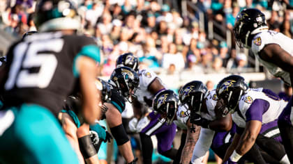 Baltimore Ravens helmets before an NFL football game against the  Jacksonville Jaguars, Sunday, Nov. 27, 2022, in Jacksonville, Fla. (AP  Photo/Gary McCullough Stock Photo - Alamy