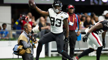 Jacksonville Jaguars receiver Tim Jones (15) covers a kick during an NFL  football game against the
