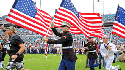 Jaguars honor service members during game against Falcons