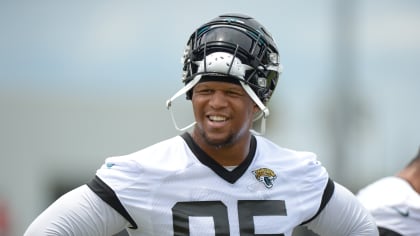 Jacksonville Jaguars defensive end Roy Robertson-Harris (95) walks